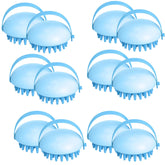 Kuber Industries Hair Massager Brush | Soft Silicone Bristles | Shampoo Brush for Hair Washing | Scalp Massager | Massager Brush For Dandruff | 12 Piece | Pack of 4 | XJBLEU | Blue